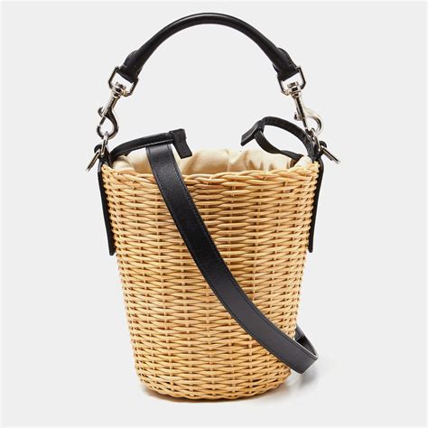 bucket ysl|YSL wicker bag.